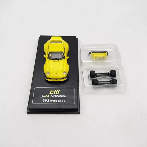 PORSCHE 911 993 WIDEBODY WITH EXTRA WHEELS & TAIL 1/64 DIECAST CAR