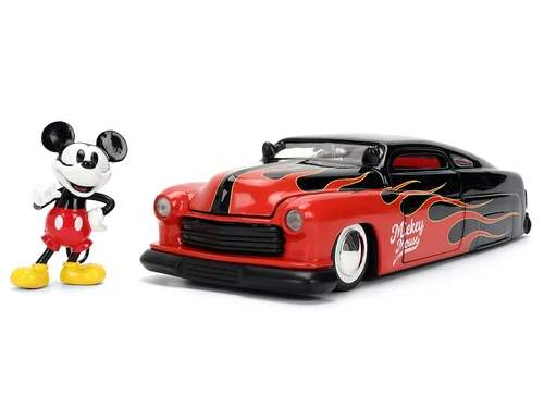 1951 MERCURY COUPE & MICKEY MOUSE DIECAST FIGURE DISNEY 1/24