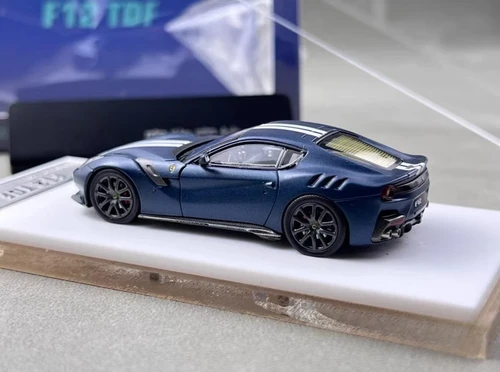FERRARI F12 TDF TOUR DE FRANCE METALLIC HOOD OPENS 1/64 CAR BY
