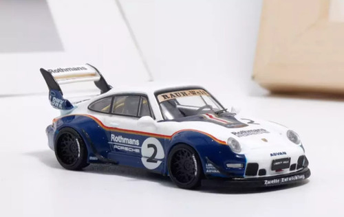 PORSCHE RWB 993 LBWK ROTHMANS #2 1/64 SCALE DIECAST CAR MODEL BY