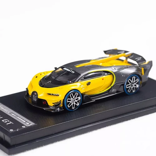 BUGATTI VISION GRAN TURISMO VGT YELLOW 1/64 SCALE DIECAST CAR