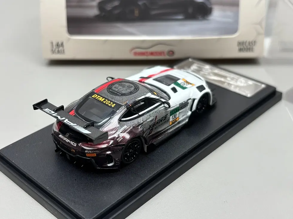 Thumbnail: MERCEDES BENZ AMG GT S WHITE 2024 DTM SEASON LIVERY 1/64 CAR BY RHINO MODEL