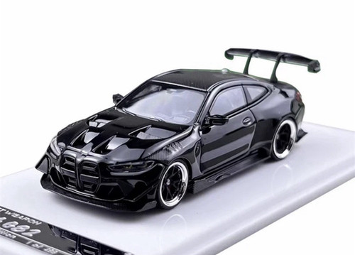BMW M4 FLOSSMANN WIDEBODY KIT G82 GTR BLACK 1/64 DIECAST CAR BY