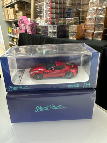 FERRARI F12 TDF ROSSO BERLINETTA HOOD OPENS 1/64 CAR BY STANCE
