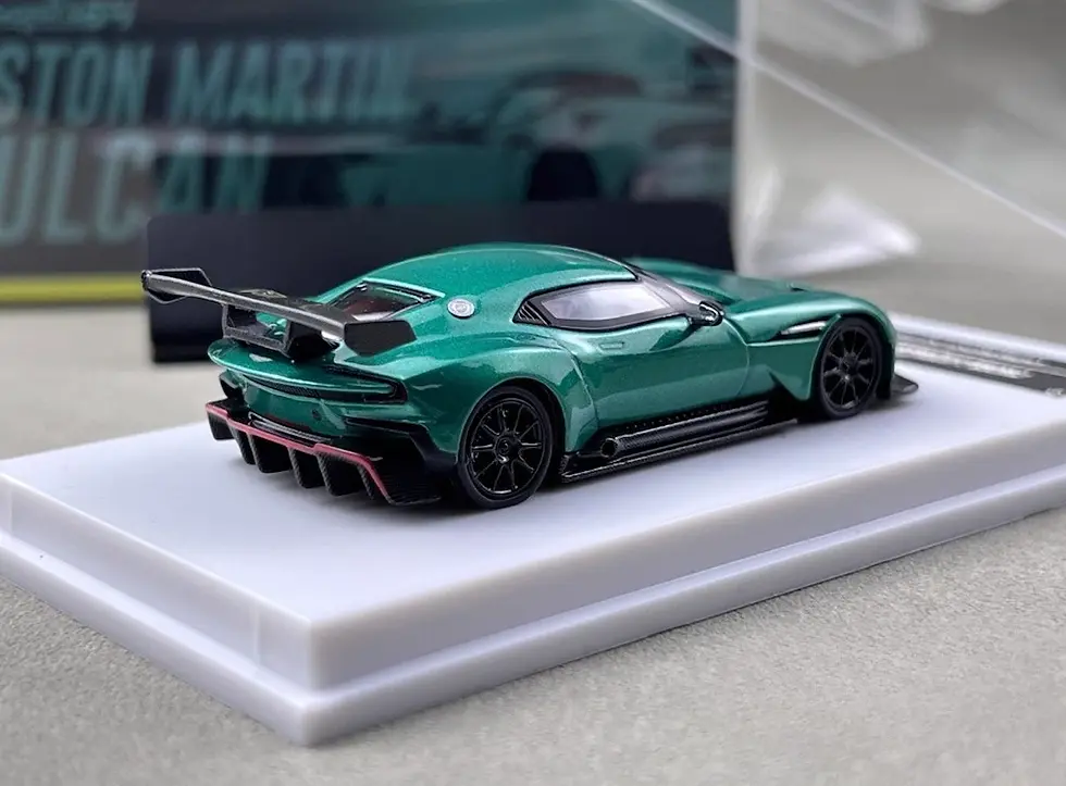 Thumbnail: ASTON MARTIN VULCAN MARTIN GREEN HOOD OPENS 1/64 DIECAST CAR BY FINE WORKS