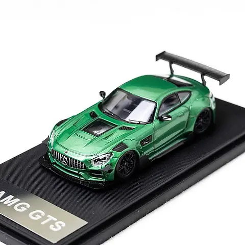 MERCEDES BENZ AMG GT S METALLIC GREEN 1/64 DIECAST CAR MODEL BY