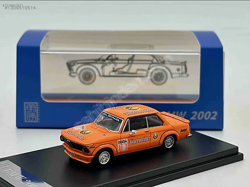 BMW 2002 TURBO ORANGE JAGERMEISTER 1/64 DIECAST CAR MODEL BY YS