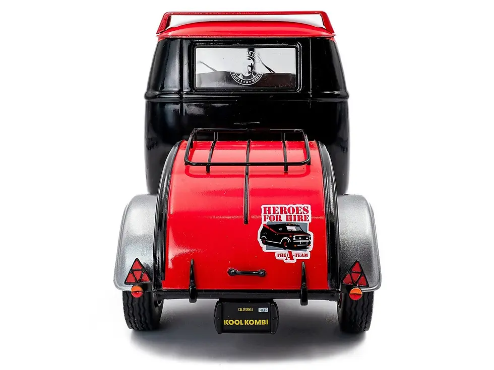 Thumbnail: VOLKSWAGEN KOOL KOMBI VW BUS SPORT VAN TRAILER A TEAM 1/18 BY SOLIDO S1810903