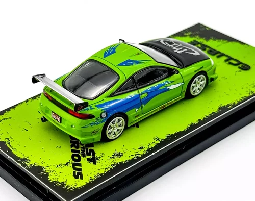 1995 MITSUBISHI ECLIPSE FNF GREEN 1/64 DIECAST CAR MODEL BY