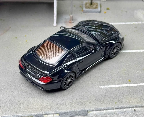 MERCEDES BENZ SL65 AMG BLACK 1/64 DIECAST CAR BY GEAR UP