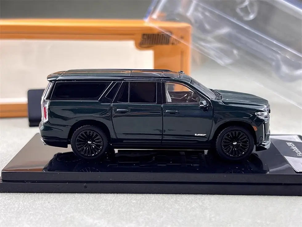 Thumbnail: CADILLAC ESCALADE V ESV SUV DARK GREEN 1/64 DIECAST CAR BY SHADOW PRO