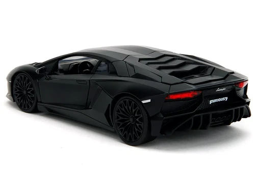 LAMBORGHINI AVENTADOR MATT BLACK FAST & FURIOUS SHAW 1/24