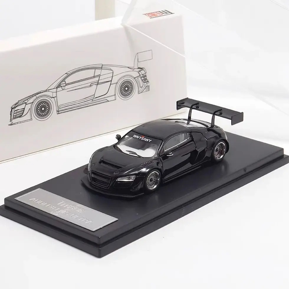 TW 1/64 4A Like Black Audi R8 LMS ブラック Tarmac Works x 4A Like Black HOBBY64 White Audi R8 LMS 1:64