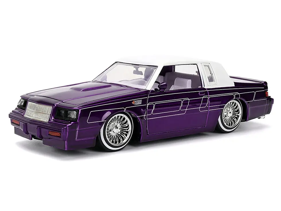 Thumbnail: 1987 BUICK GRAND NATIONAL CANDY PURPLE 1/24 DIECAST CAR MODEL BY JADA TOYS 36343