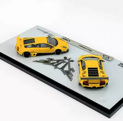 LAMBORGHINI MURCIELAGO LB WORKS PEARL MATTE YELLOW 2 PACK 1/64