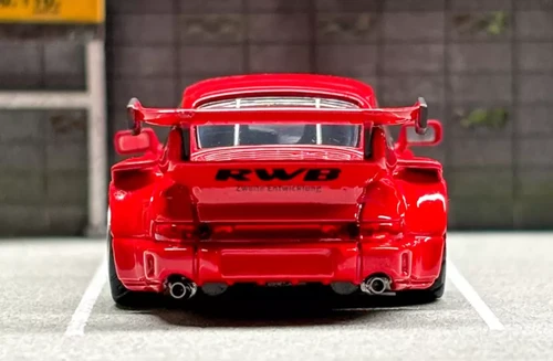 PORSCHE RWB 964 GT WING TAIKANO RED 1/64 SCALE DIECASTCAR MODEL BY