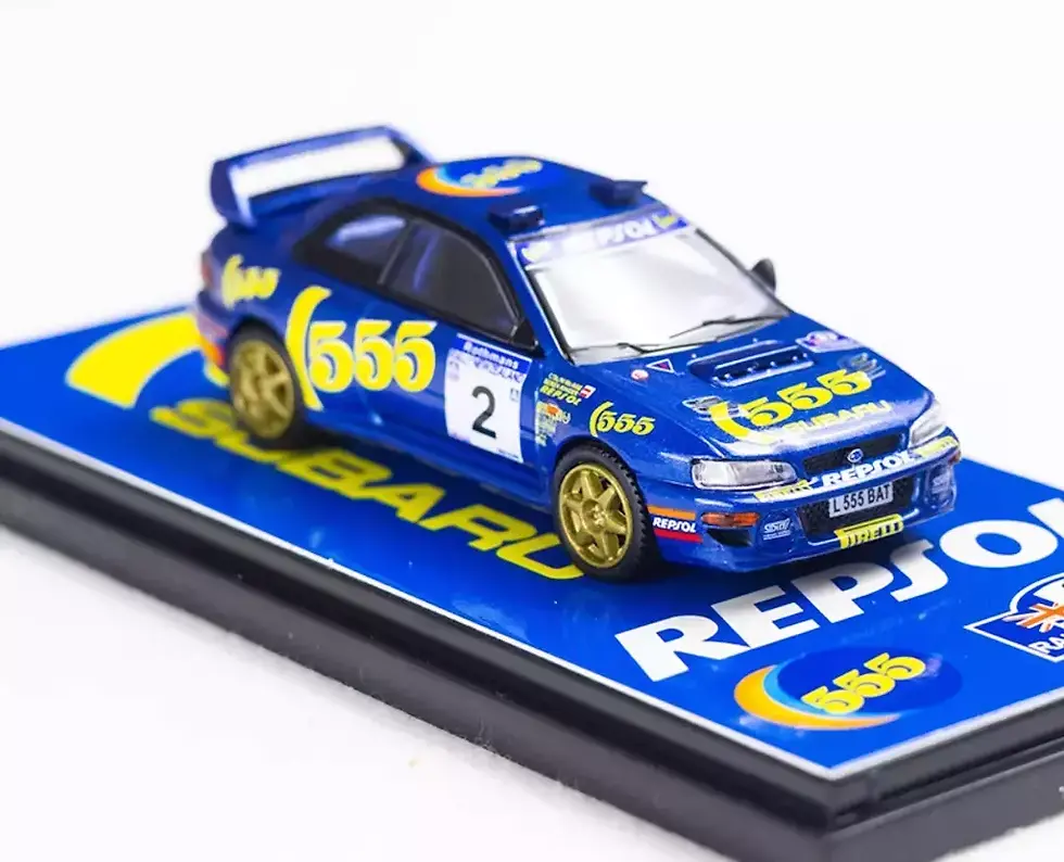 Thumbnail: SUBARU WRC GC8 #2 RALLY REPSOL BLUE 1/64 SCALE DIECAST CAR MODEL BY FINE WORKS