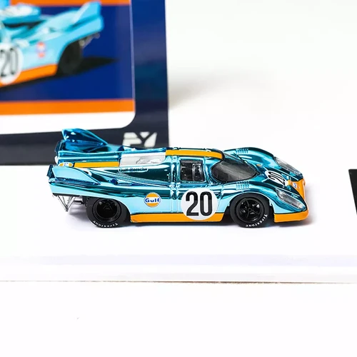 PORSCHE 917K #20 LE MANS CHROME GULF 1/64 DIECAST CAR BY