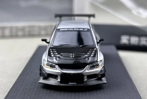 MITSUBISHI LANCER EVO IX HOOD OPENS VOLTEX 1/64 DIECAST CAR BY