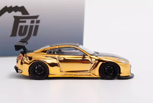 自動車 1/18 PANDEM R35 GT-R Gold NISSAN SKYLINE GT-R R35 PANDEM ROCKET BUNNY CHROME GOLD