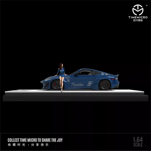 NISSAN 400Z BLUE ENDLESS WITH FIGURE 1/64 SCLAE DIECAST CAR