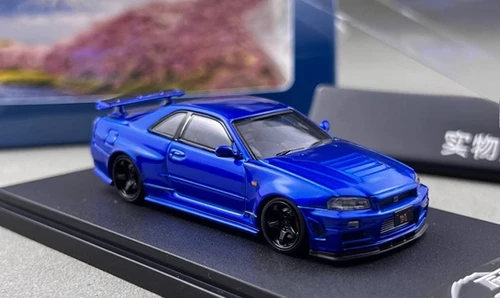 NISSAN SKYLINE GT-R R34 NISMO Z-TUNE HI END BAYSIDE BLUE 1/64
