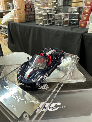 FERRARI 488 PISTA SPIDER NOVITEC METALLIC BLUE 1/64 DIECAST CAR