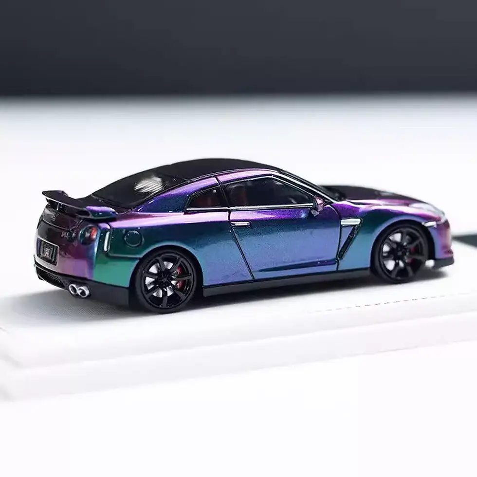 Thumbnail: NISSAN SKYLINE GT-R R35 MAGIC PURPLE HOOD OPENS 1/64 DIECAST CAR FOCAL HORIZON