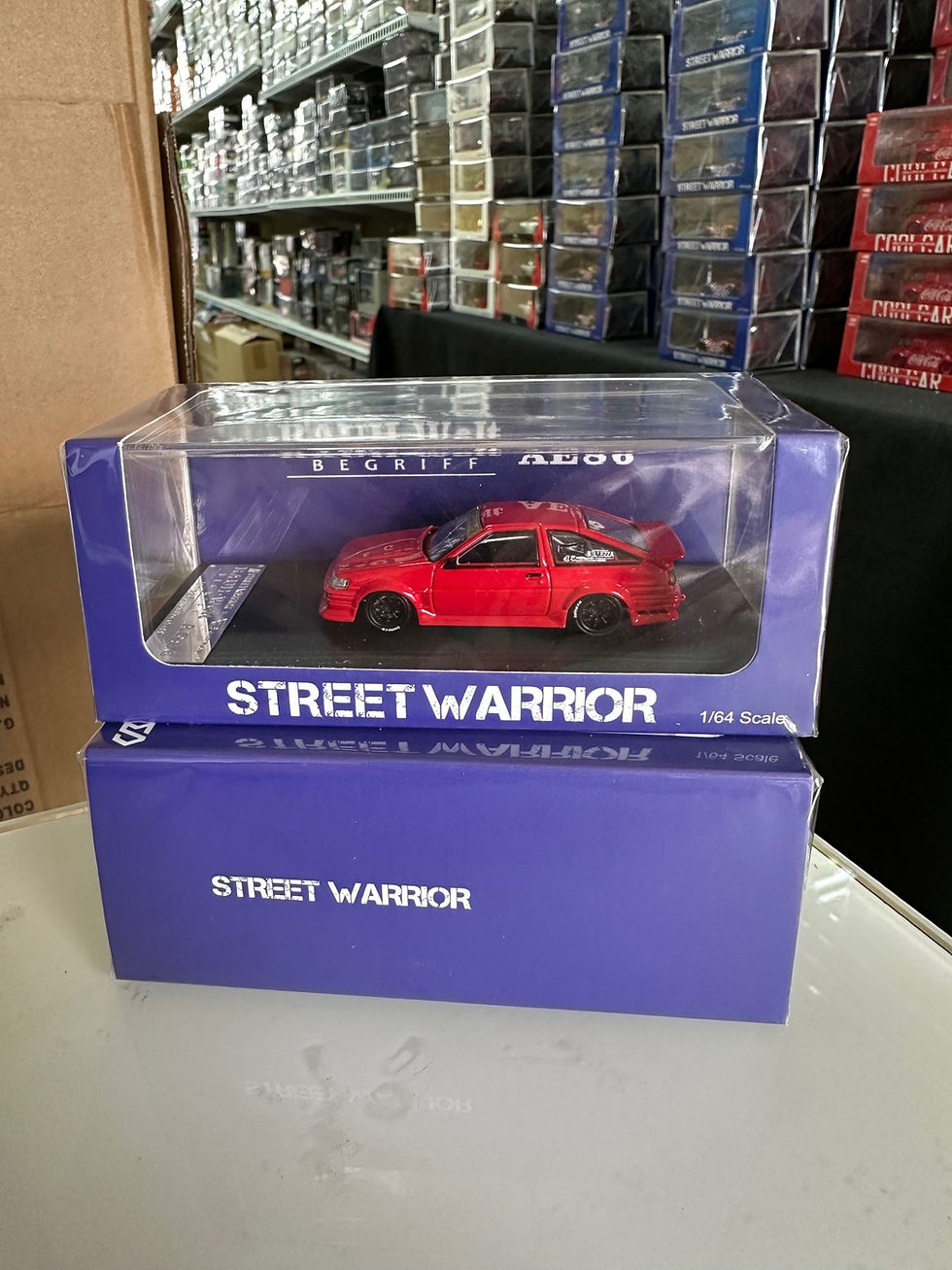 Thumbnail: AE86 RWB RED 1/64 SCALE DIECAST CAR MODEL BY SW STREET WARRIOR