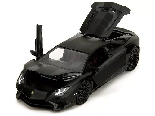LAMBORGHINI AVENTADOR MATT BLACK FAST & FURIOUS SHAW 1/24