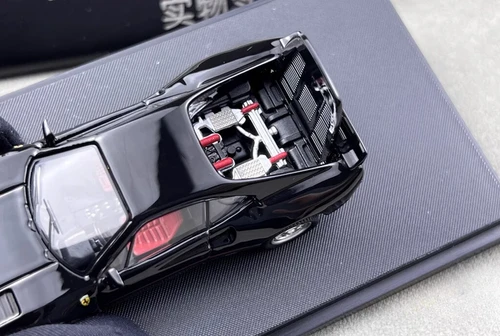 FERRARI 288 GTO BLACK HOOD OPENS 1/64 DIECAST CAR BY HONE MODEL