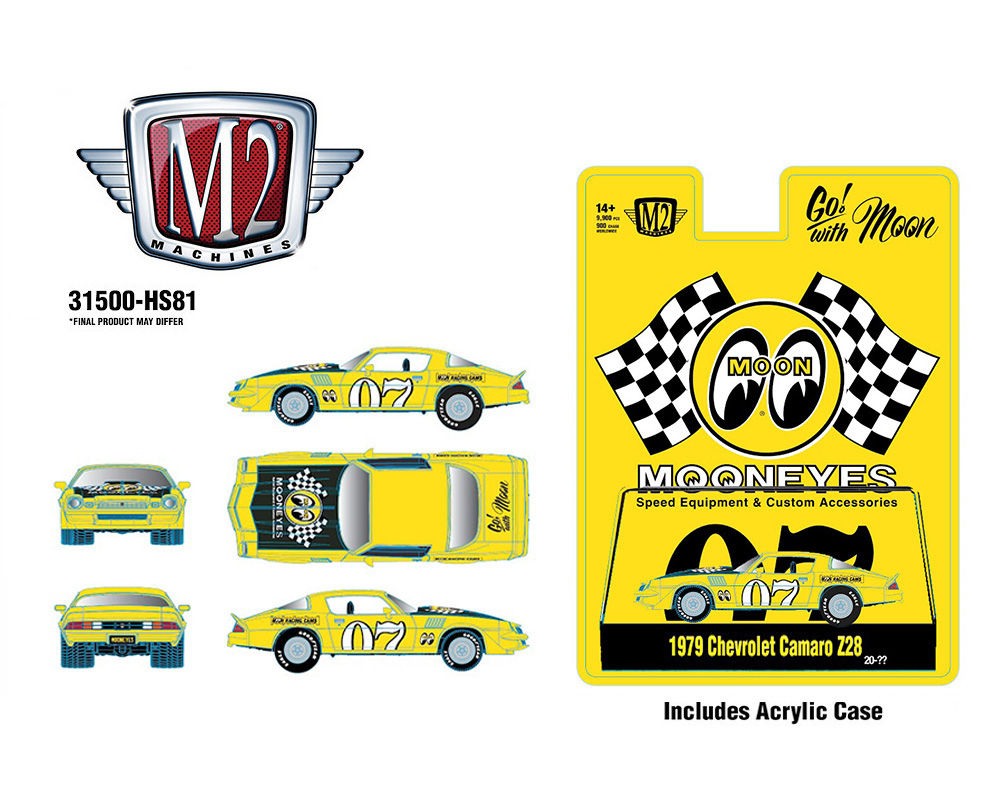 1979 CHEVEROLET CAMARO Z28 MOONEYES HOBBY EXC 1/64 CAR BY M2 MACHINES 31500-HS81