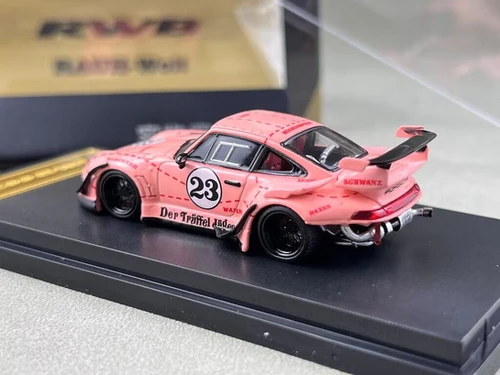 PORSCHE RWB 993 #23 GT WING PINK PIG 1/64 SCALE DIECAST CAR MODEL