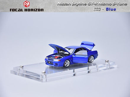402-701 Hi-story 1/43 日産 SKYLINE NISSAN SKYLINE R32 NISMO S-TUNE FULL OPEN BAYSIDE BLUE 1/64 CAR BY