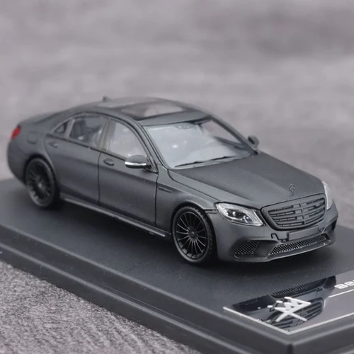 MERCEDES BENZ AMG S65 W222 MATTE BLACK 1/64 DIECAST CAR BY KING