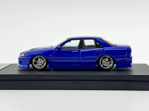 NISSAN SKYLINE GT-R ER34 URAS BLUE 1/64 SCALE DIECAST CAR MODEL BY