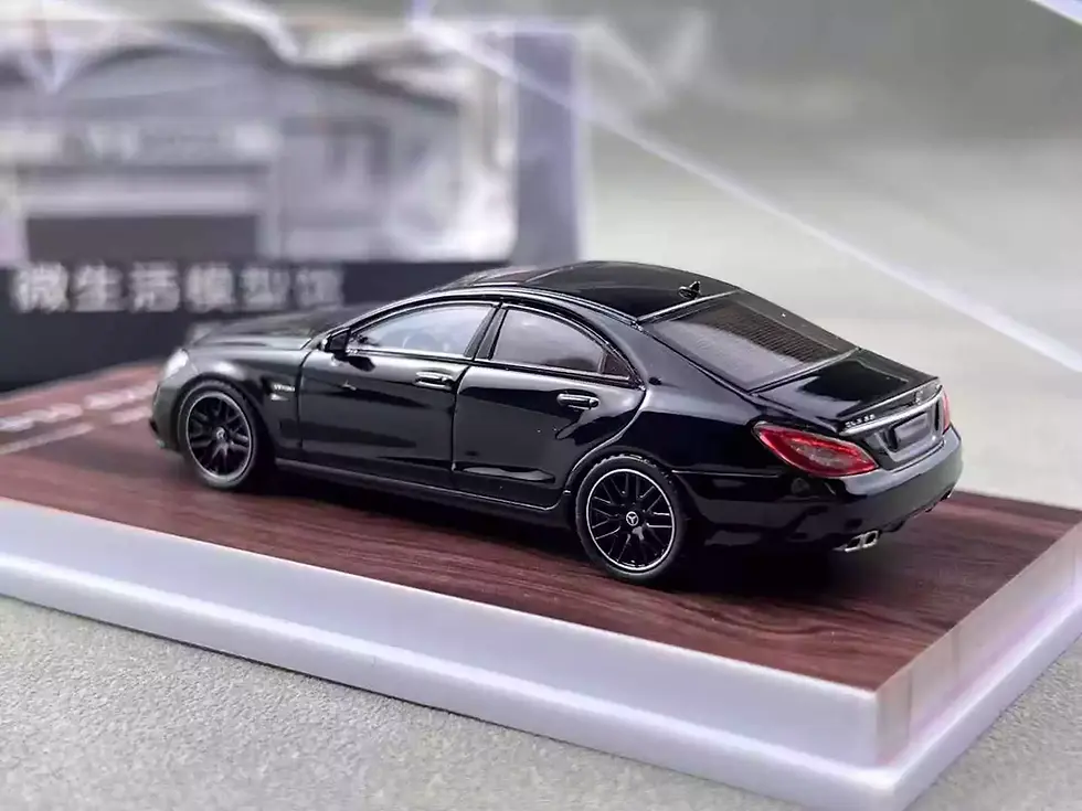 Thumbnail: MERCEDES BENZ CLS63 SEDAN BLACK 1/64 DIECAST CAR BY MJ MODELS