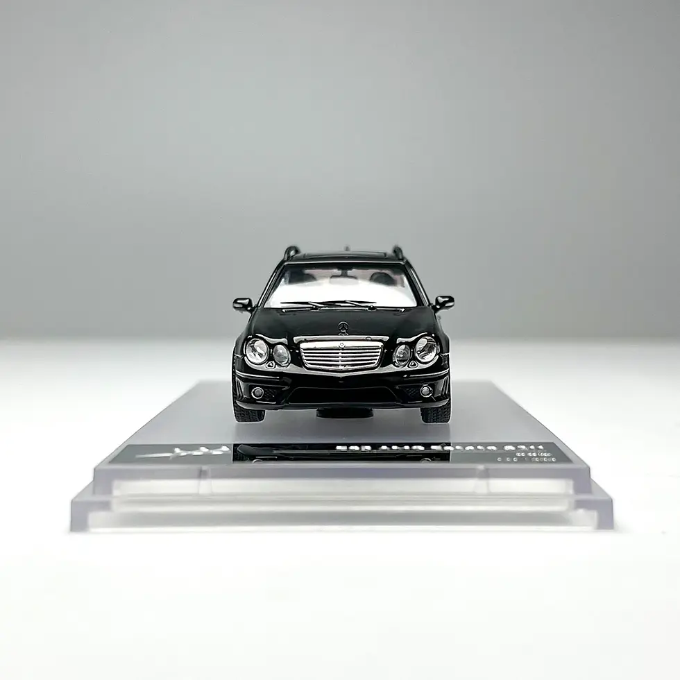 Thumbnail: MERCEDES BENZ E63 AMG ESTATE WAGON S211 BLACK 1/64 DIECAST CAR BY KING MODEL