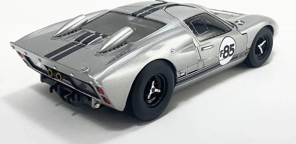 Thumbnail: 1966 FORD GT-40 MKII #F85 SILVER METALLIC 1/18 DIECAST CAR BY ACME SC18001
