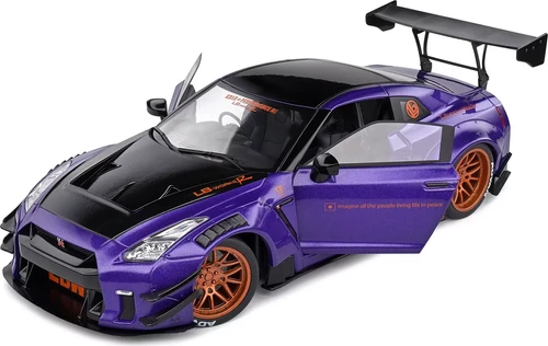 2022 NISSAN SKYLINE GT-R R35 LIBERTY WALK PURPLEZILLA 1/18 BY