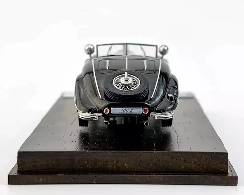 MERCEDES BENZ 500K CONVERTIBLE BLACK 1/64 DIECAST CLASSIC CAR BY