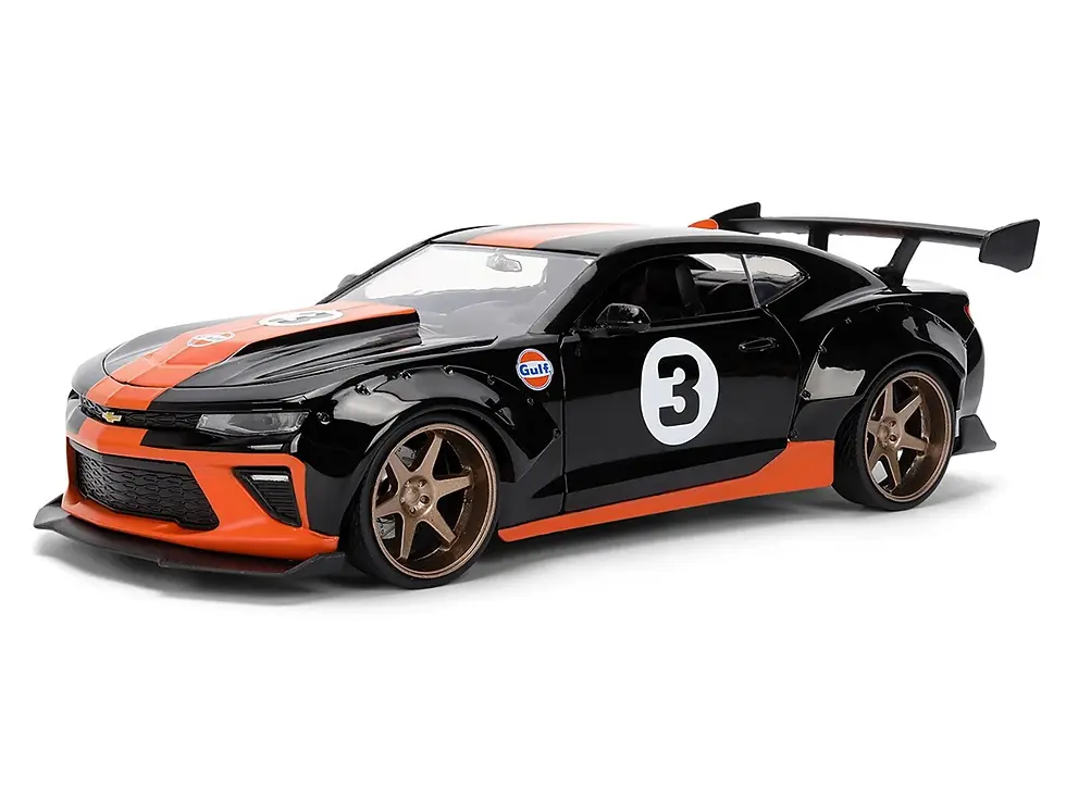 Chevrolet - Actionアクション/Camaroカマロ ストックカー #3 1/24 絶版限 2016 CHEVROLET CAMARO #3 GULF BLACK 1/24 DIECAST CAR MODEL