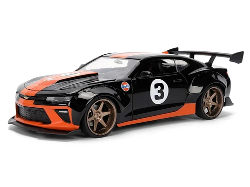 2016 CHEVROLET CAMARO #3 GULF BLACK 1/24 DIECAST CAR MODEL