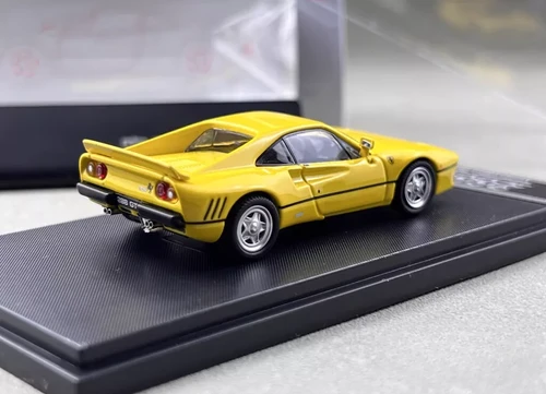 FERRARI 288 GTO YELLOW HOOD OPENS 1/64 DIECAST CAR BY HONE MODEL