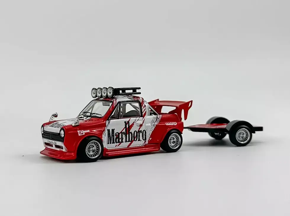 Thumbnail: HONDA N600 PICKUP TRUCK & TRAILER MARLBORO 1/64 DIECAST CAR MODEL BY LIBERTY64