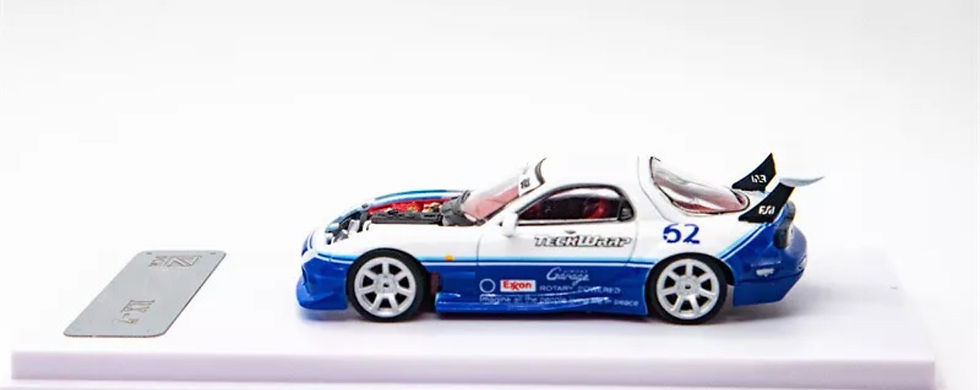 Thumbnail: MAZDA RX-7 BLUE & WHITE 1/64 SCALE DIECAST CAR MODEL BY DCM MODELS