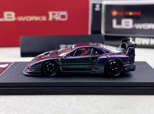 FERRARI F40 LBWK CHAMELEON PURPLE LB-WORKS 1/64 DIECAST CAR BY