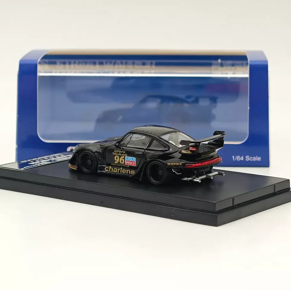 Thumbnail: PORSCHE RWB 993 CHARLENE BLACK LOW TAIL 1/64 SCALE DIECAST CAR BY STREET WARRIOR