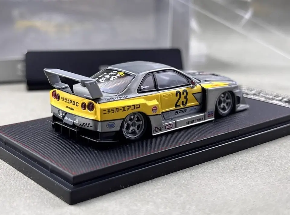 Thumbnail: NISSAN SKYLINE GT-R ER34 LBWK VARNISH HOOD OPEN1/64 DIECAST CAR BY STREET WEAPON