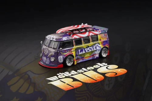 VOLKSWAGEN T1 VW BUS WOODSTOCK FESTIVAL SURFBOARD 1/64 DIECAST CAR